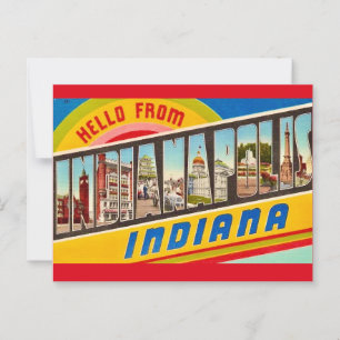 Cartão Postal de Boas-vindas de Indianapolis