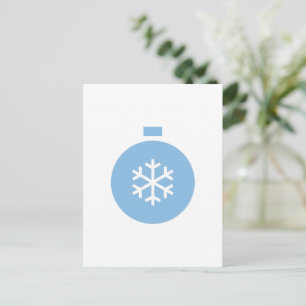 Cartão postal de bola de Natal azul