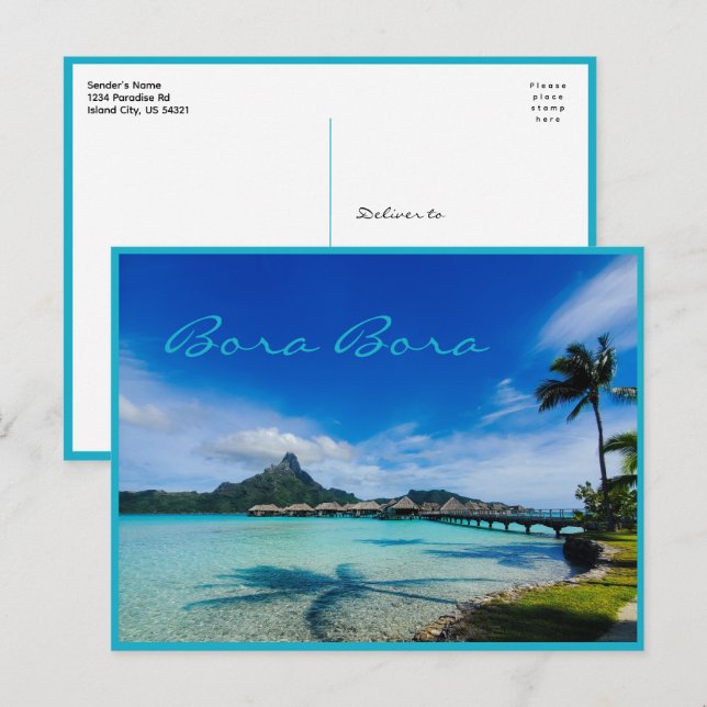 Cartão Postal de Bora Bora (Frente/Verso)