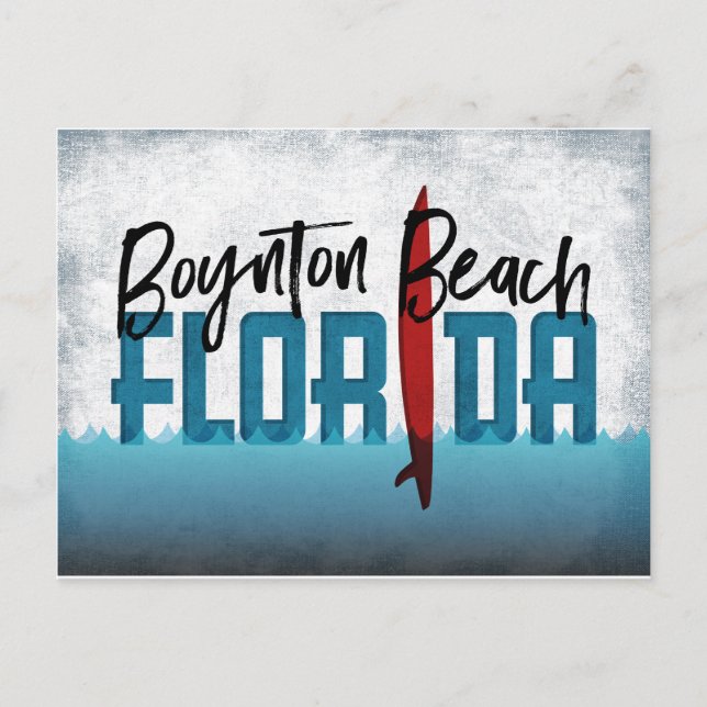 Cartão postal de Boynton Beach Surfboard (Frente)