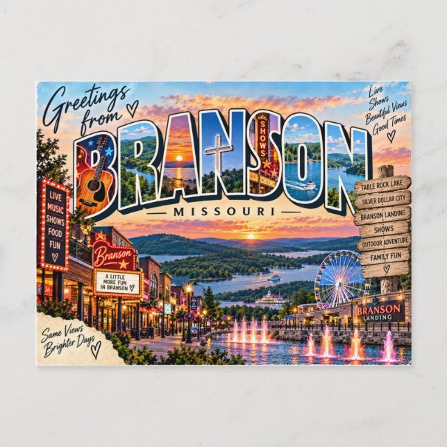 Cartão Postal de Branson Missouri (Frente)