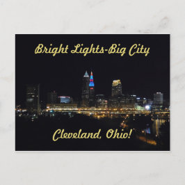 Cartão postal de Bright Lights Cleveland Ohio