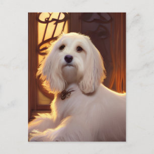 Cartão postal de cachorro Havanese fofo