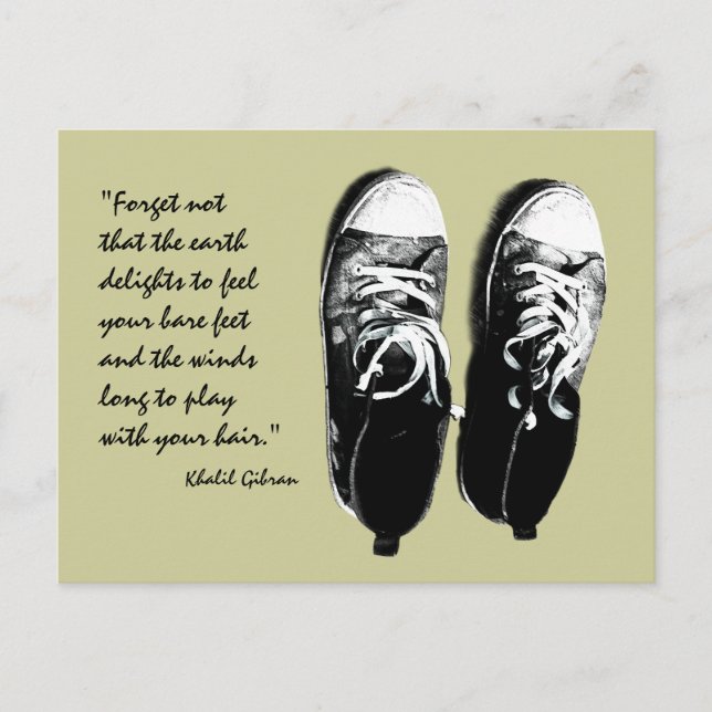 cartão postal de calçados antigos em execução (Frente)
