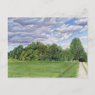 Cartão postal de campo de país