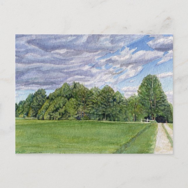 Cartão postal de campo de país (Frente)