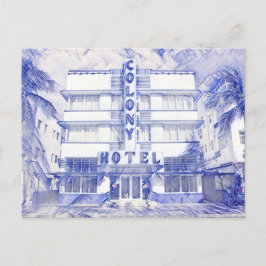 Cartão postal de Caneta do Hotel Deco Art em Miami