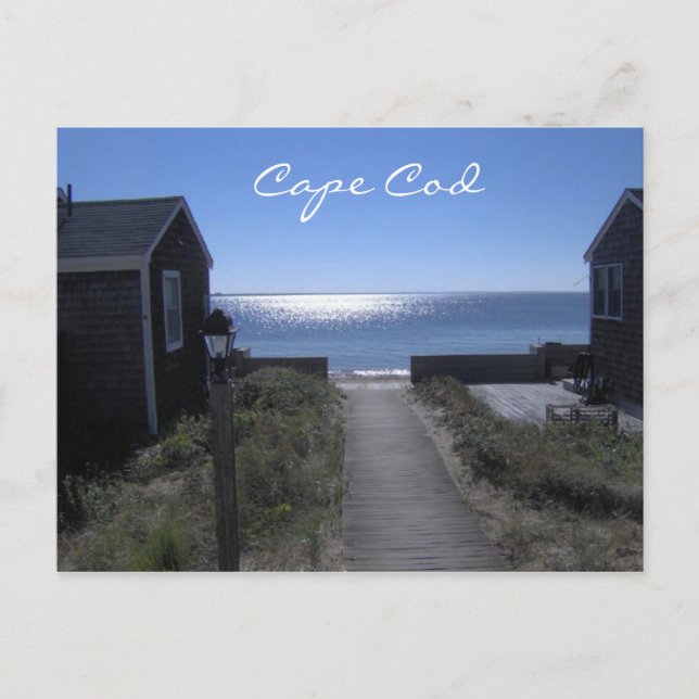 Cartão postal de Cape Cod Massachusetts ao crepúsc (Frente)