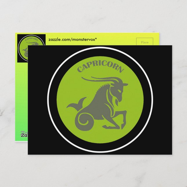 Cartão postal de Capricórnio (Frente/Verso)