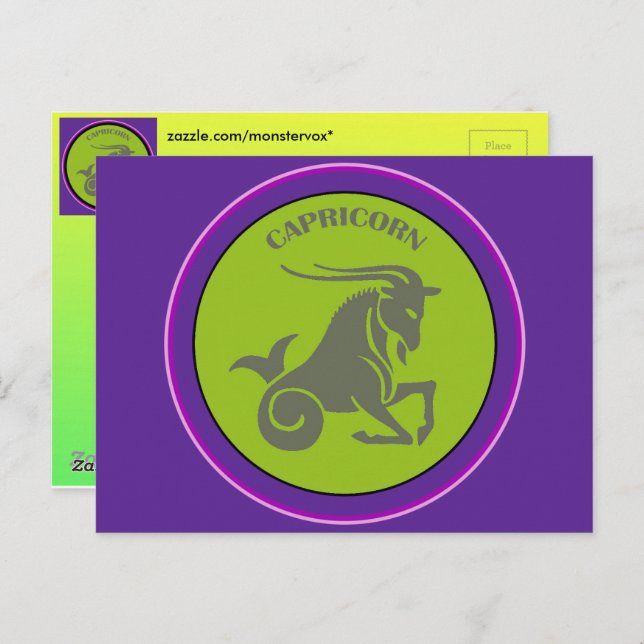 Cartão postal de Capricórnio (Frente/Verso)