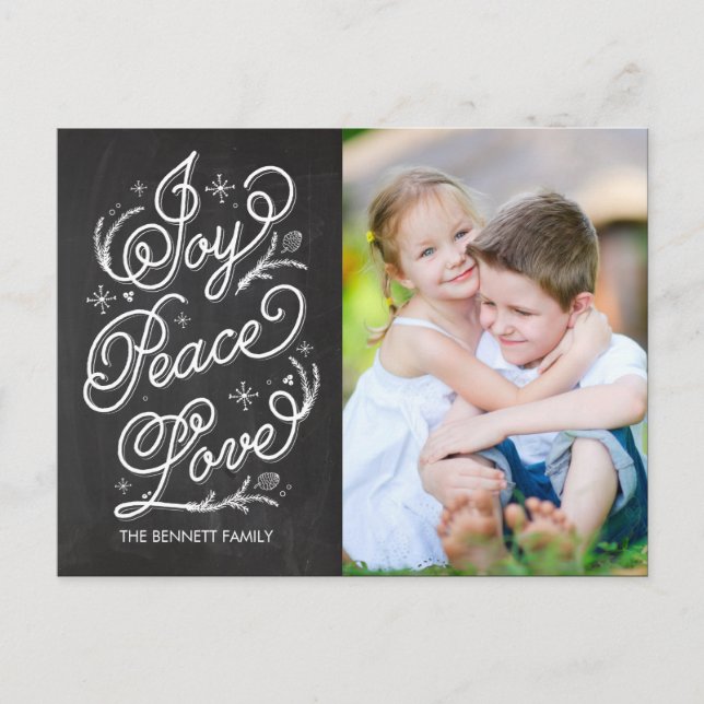 Cartão-postal de Cartão com fotos de Feriado de Fe (Frente)