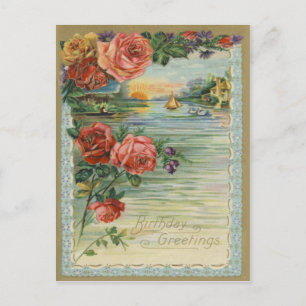 Cartão postal de Cartões de aniversários Vintag