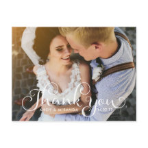 Cartão Postal de Cartões de fotos de Casamento Úni