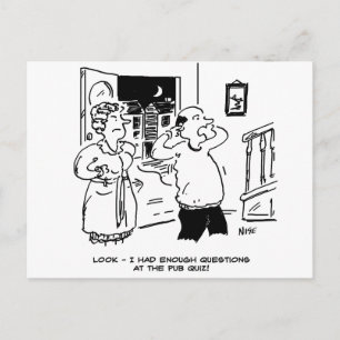 Cartão postal de casa após o questionário do pub