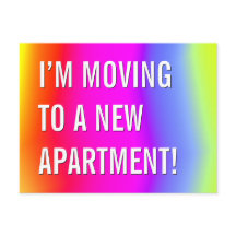 Cartão postal de casa nova emocionante e colorido