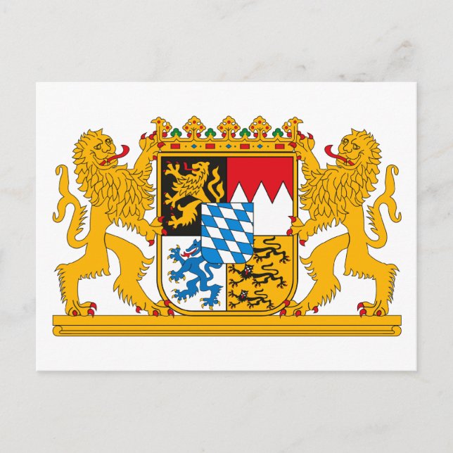 Cartão postal de Casaco de Armas Bayern (Frente)