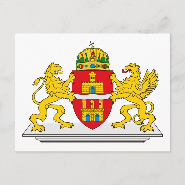 Cartão postal de Casaco de Armas de Budapeste (Frente)