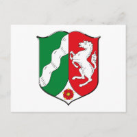 Cartão postal de Casaco de Armas Nordrhein Westfal