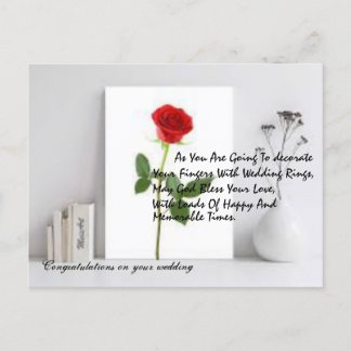 cartão postal de casamento
