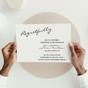 Cartão Postal de Casamento Cancelado