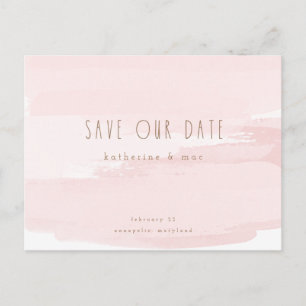 Cartão postal de casamento cor-de-rosa Salve nossa