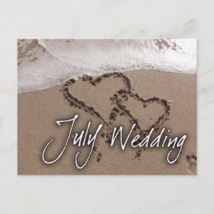 Cartão postal de Casamento de Destino de Praia de