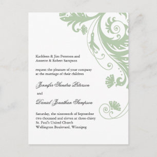 Cartão postal de casamento de exemplo para Jen