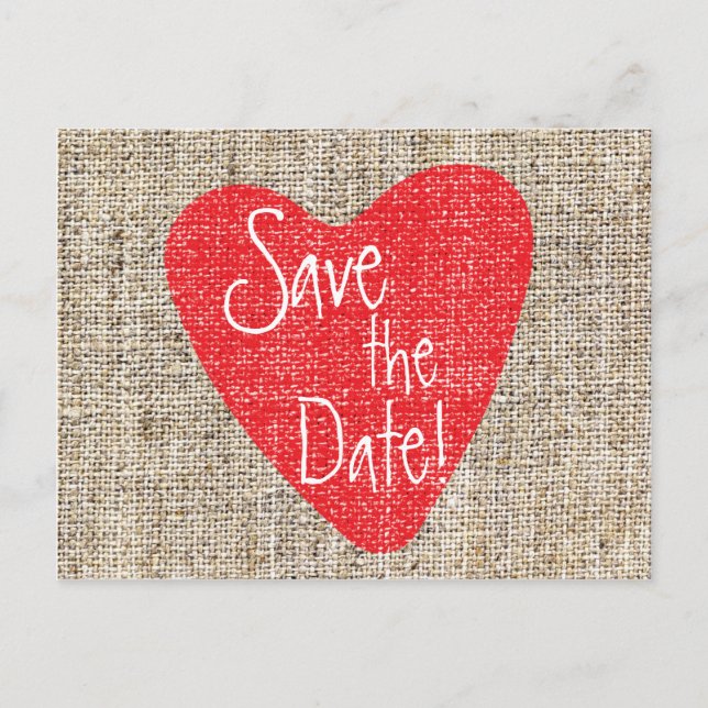 Cartão postal de casamento de valentine de coração (Frente)