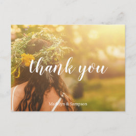 cartão postal de casamento jardim de limão amarelo