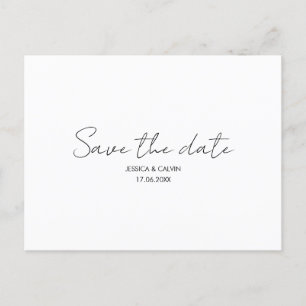 Cartão postal de casamento personalizado Save The 