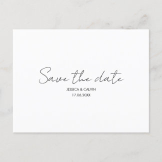Cartão postal de casamento personalizado Save The