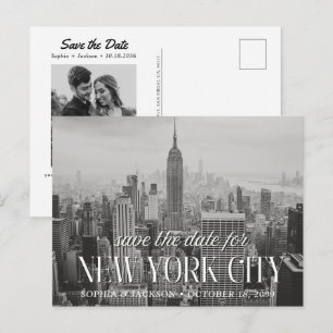 Cartão Postal de Casamento Save the Date Retro de