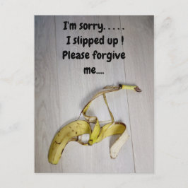 Cartão postal de casca de banana