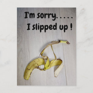 Cartão postal de casca de banana