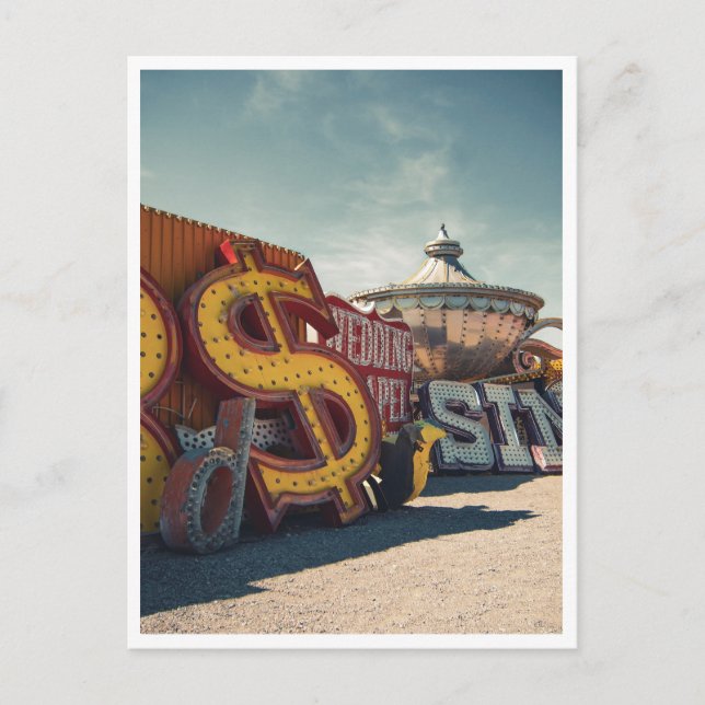 Cartão postal de Casino Retro de Las Vegas (Frente)