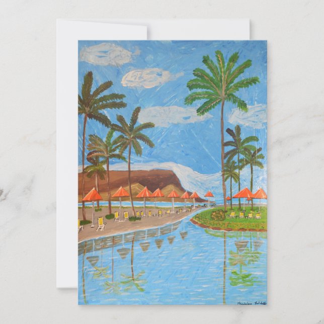 Cartão postal de cena tropical (Frente)