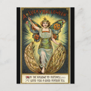 Cartão postal de cerveja Halloween Fairy