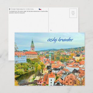 Cartão postal de Český Krumlov, República Tcheca