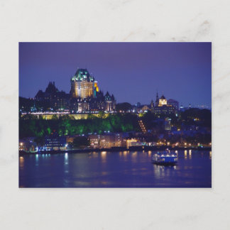 Cartão postal de Chateau Frontenac Castle Night Qu