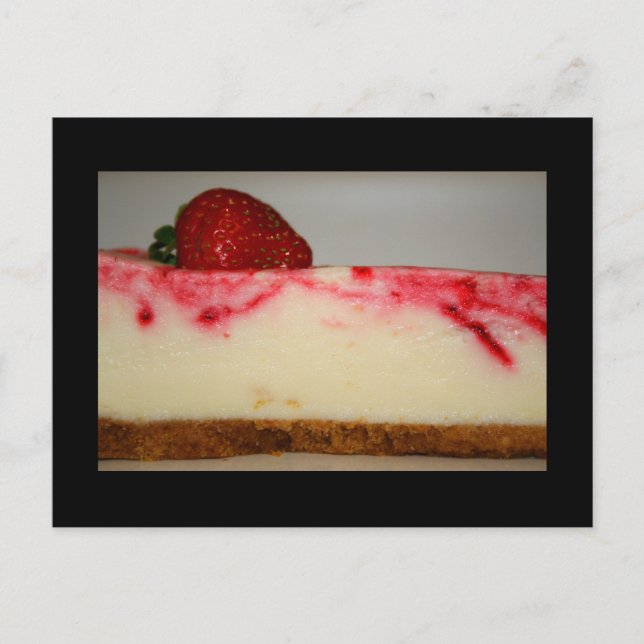 Cartão postal de Cheesecake de Morango (Frente)