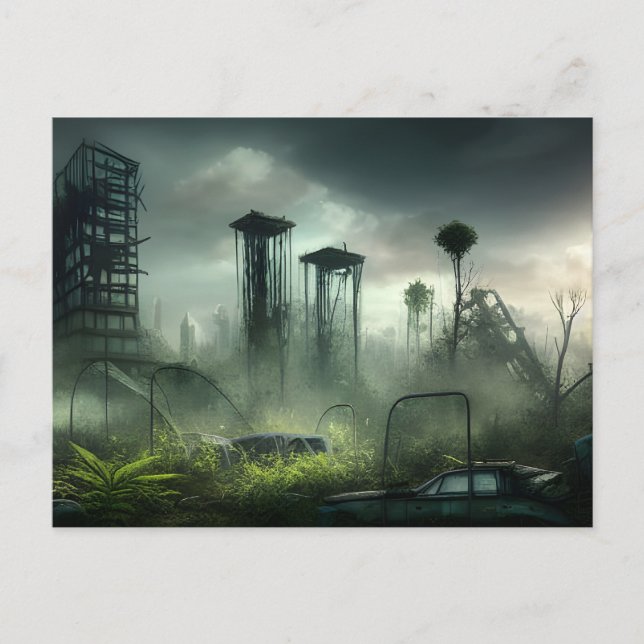 Cartão postal de cidade pós-apocalíptica (Frente)