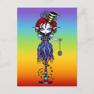 Cartão Postal de Circo de Trixy Pixie Stick Sidesh