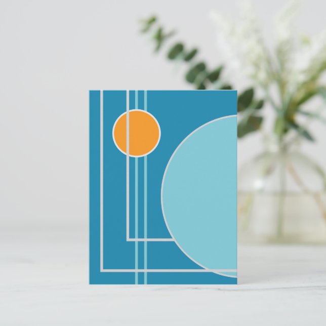 Cartão postal de círculos flutuantes 11 design abs (Em pé/Frente)