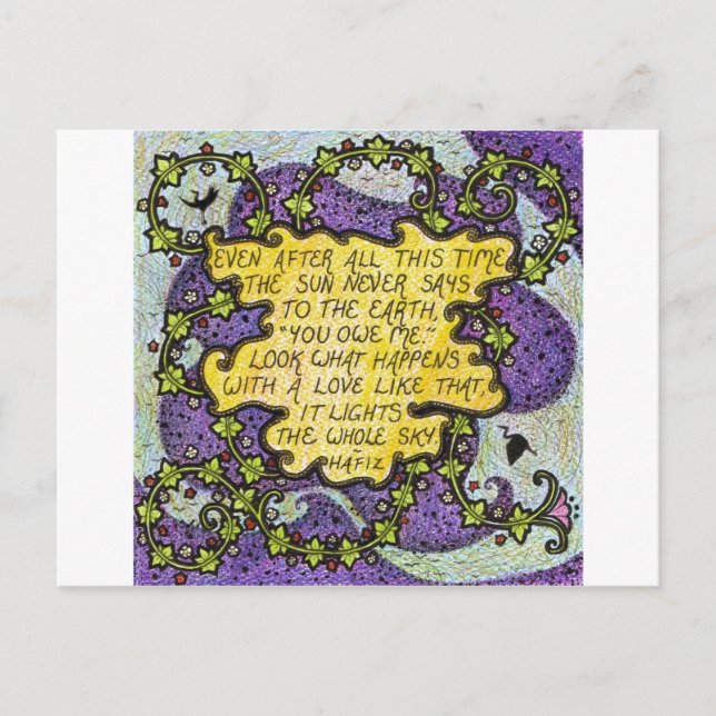 Cartão postal de citação de amor (Frente)