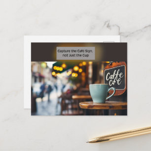 Cartão Postal de Citação de Café Artístico