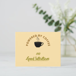 Cartão Postal de Citação de Café Minimalista | Boa