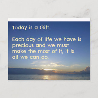 Cartão postal de citação inspiracional positivo -