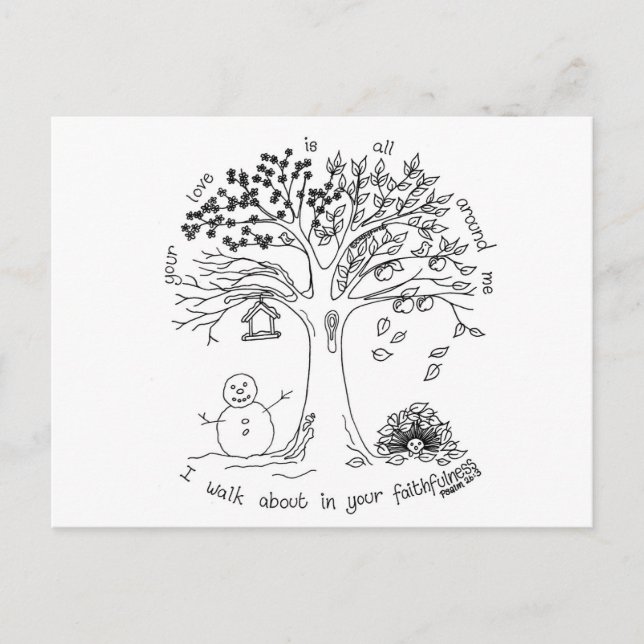 Cartão postal de citação inspiradora (Frente)