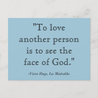 Cartão postal de citação Les Misérables