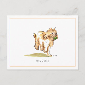 Cartão postal de Cockapoo 'Eu & Minha Bola'